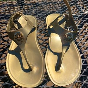 Michael Kors gold sandals